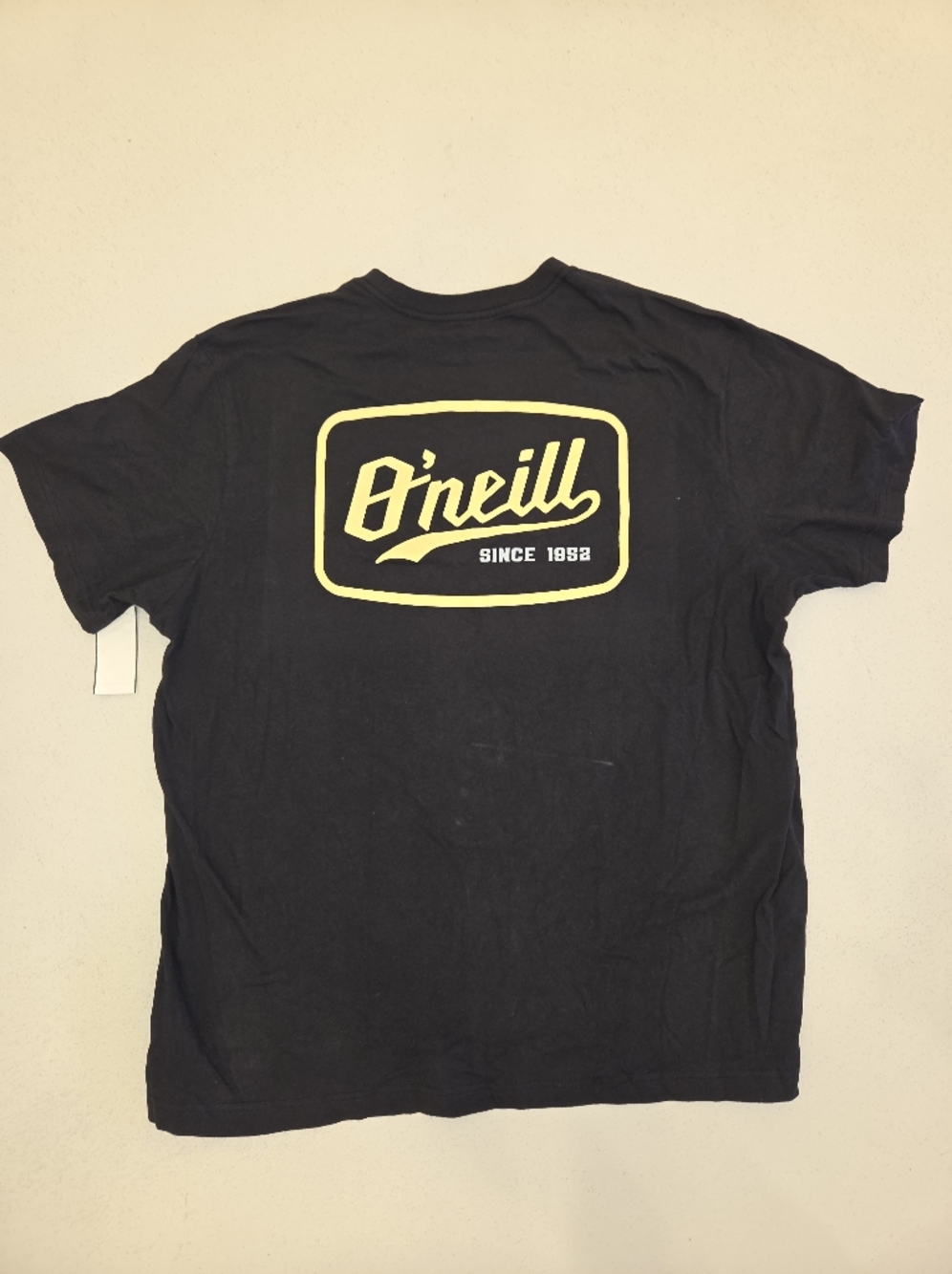 O'Neill Black Short Sleeve Tee with Yellow Logo - Picture 5 of 5